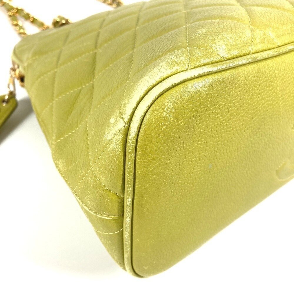 CHANEL Green Caviar Leather Shoulder Bag - Picture 7 of 16